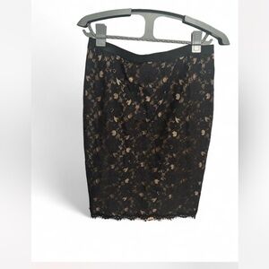 Elegant Black Lace Skirt with back zipper